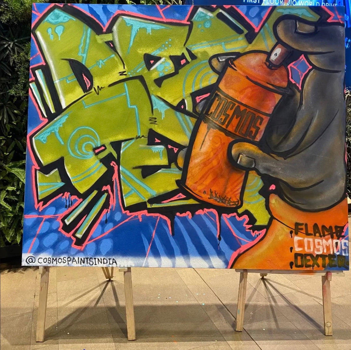 Art Work With Cosmos Flame Sprays